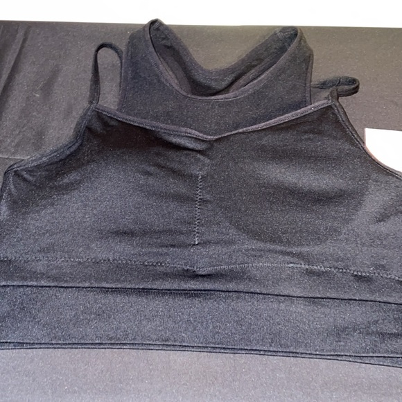 JoyLab women’s large sports bra double layer black seamless high neck NWT - Picture 7 of 11